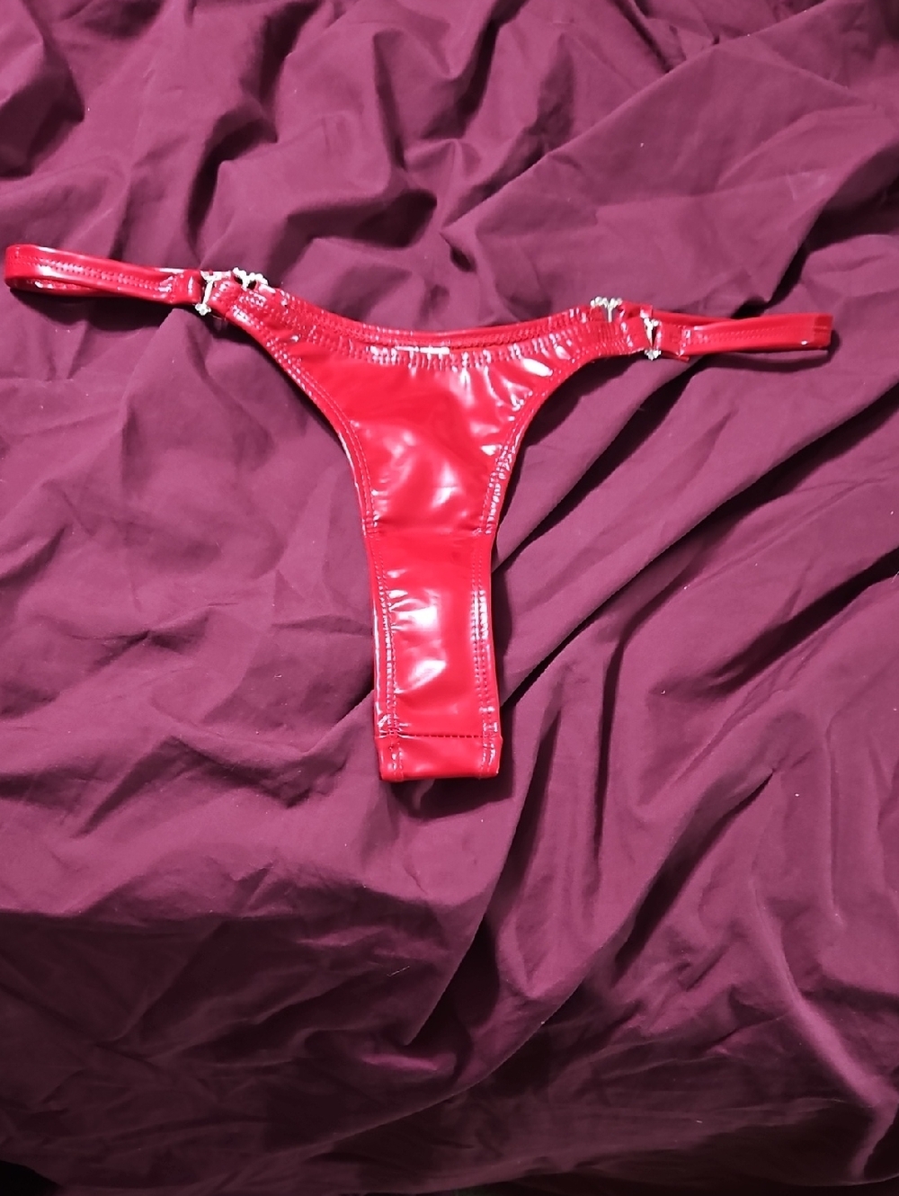 Red Patent Thong Panty - Women's Lingerie